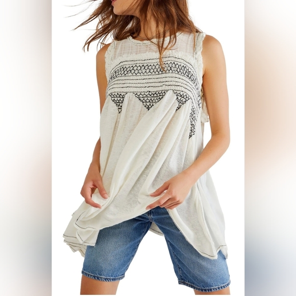 Free People Sea Breeze Tunic/Ivory - Picture 3 of 10